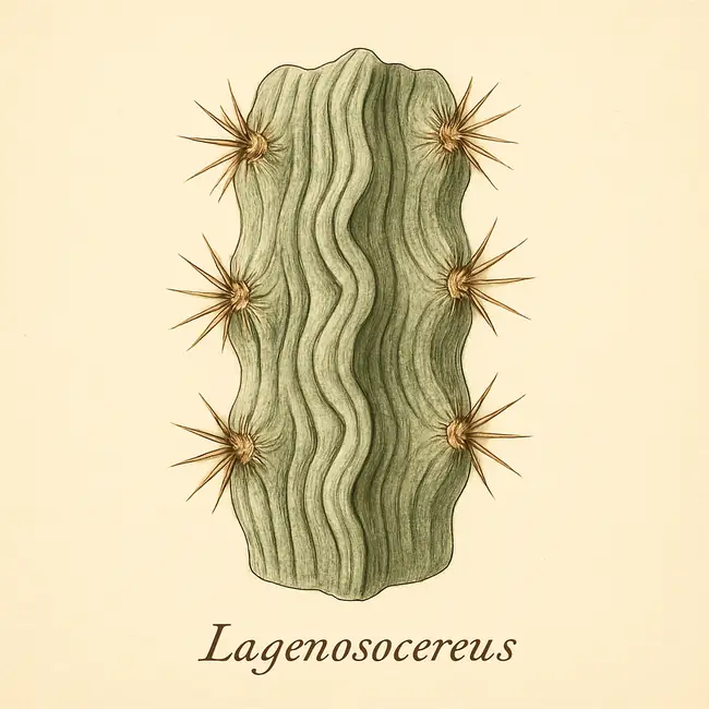 Lagenosocereus – Botanische Detailillustration