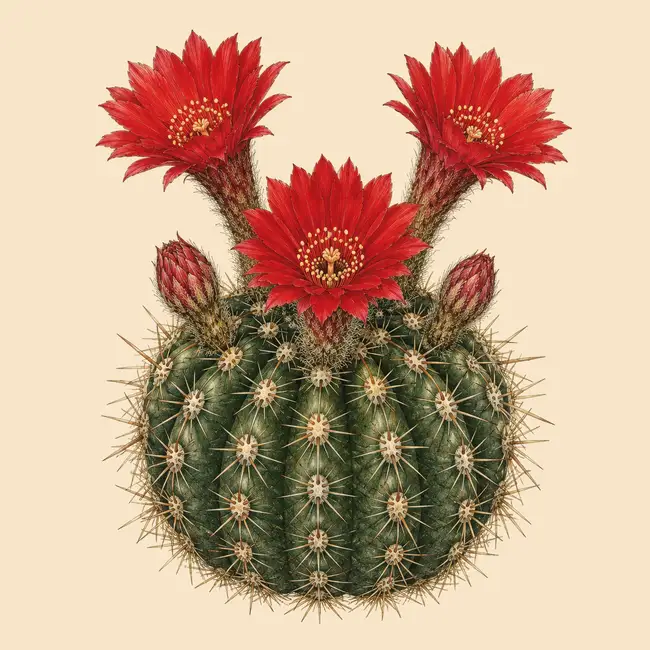 Lobivia – Botanische Illustration des Habitus