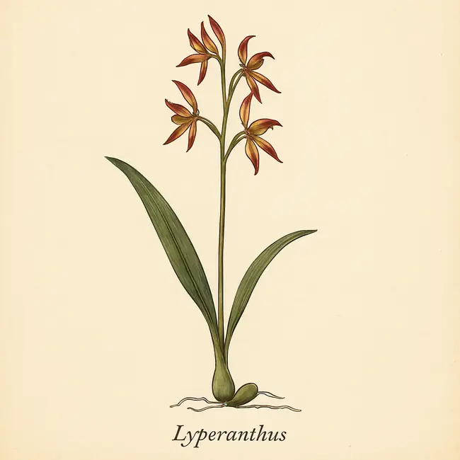 Lyperanthus – Botanische Illustration des Habitus