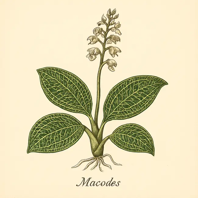 Macodes – Botanische Illustration des Habitus