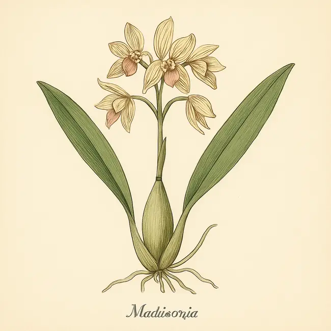 Madisonia – Botanische Illustration des Habitus