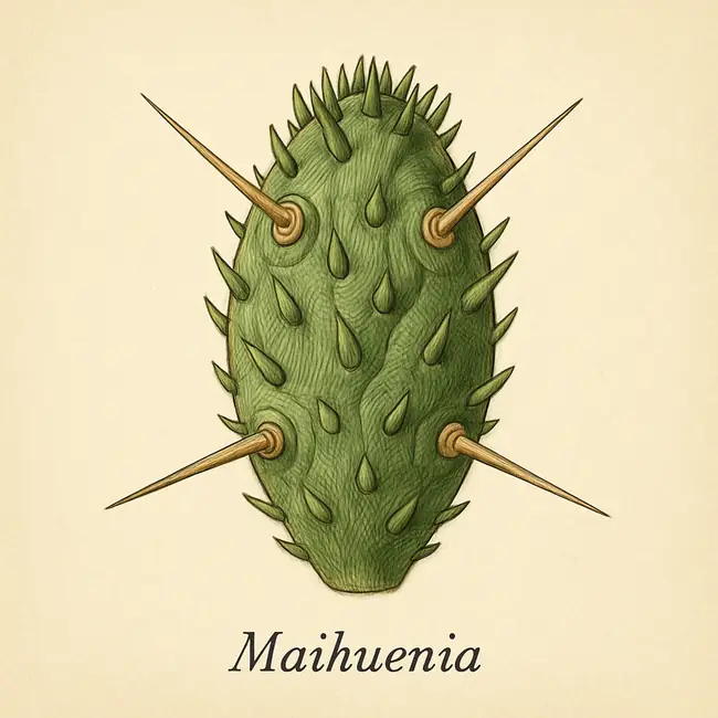 Maihuenia – Botanische Detailillustration