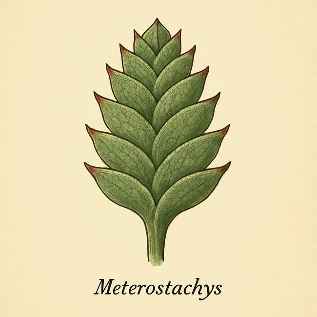 Meterostachys – Botanische Detailillustration