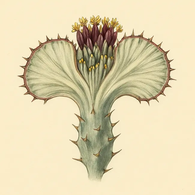 Monvillea – Botanische Illustration der Blüte