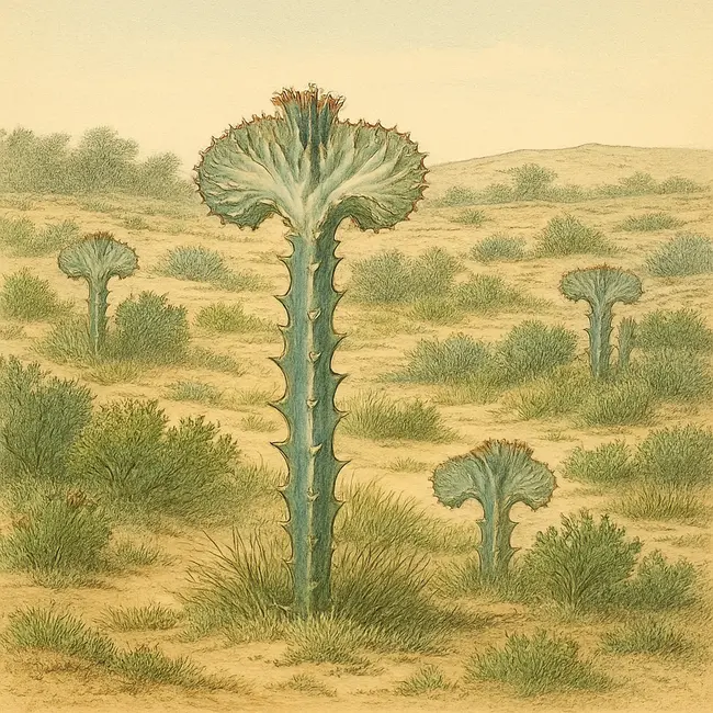 Monvillea – Botanische Illustration des natürlichen Lebensraums