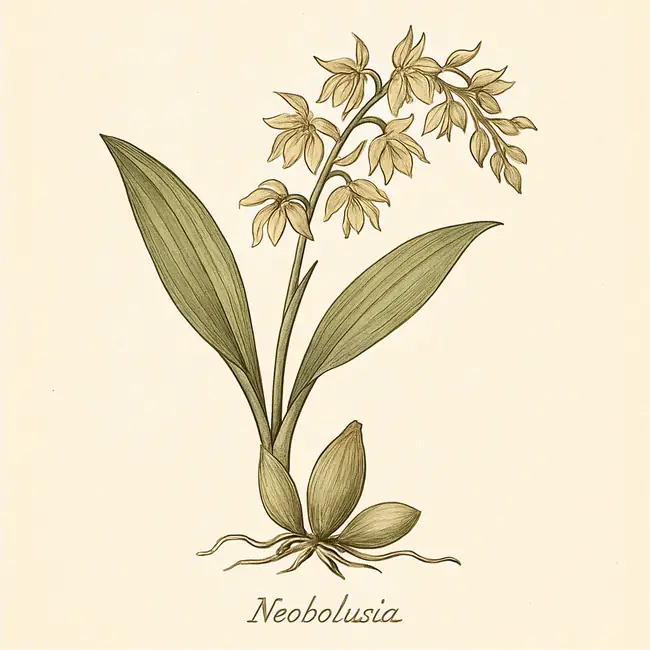 Neobolusia – Botanische Illustration des Habitus