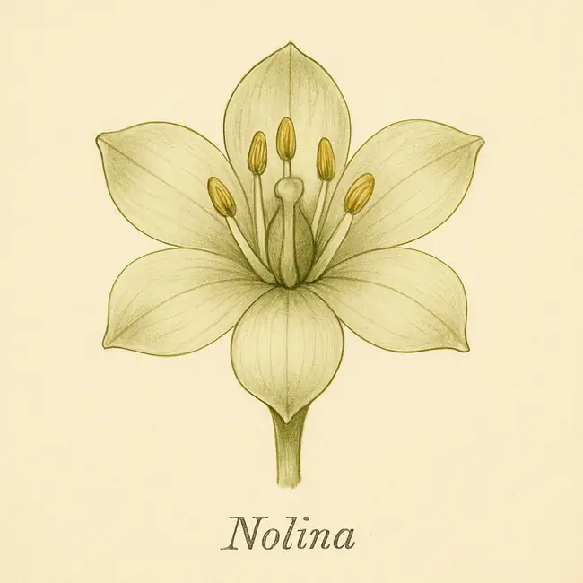 Nolina – Botanische Illustration der Blüte