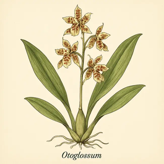 Otoglossum – Botanische Illustration des Habitus