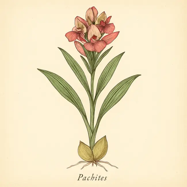 Pachites – Botanische Illustration des Habitus