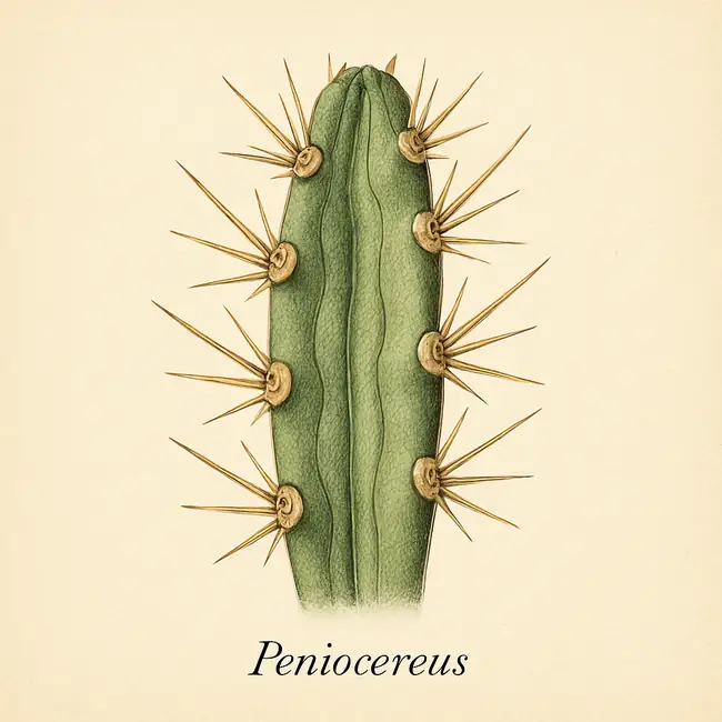 Peniocereus – Botanische Detailillustration