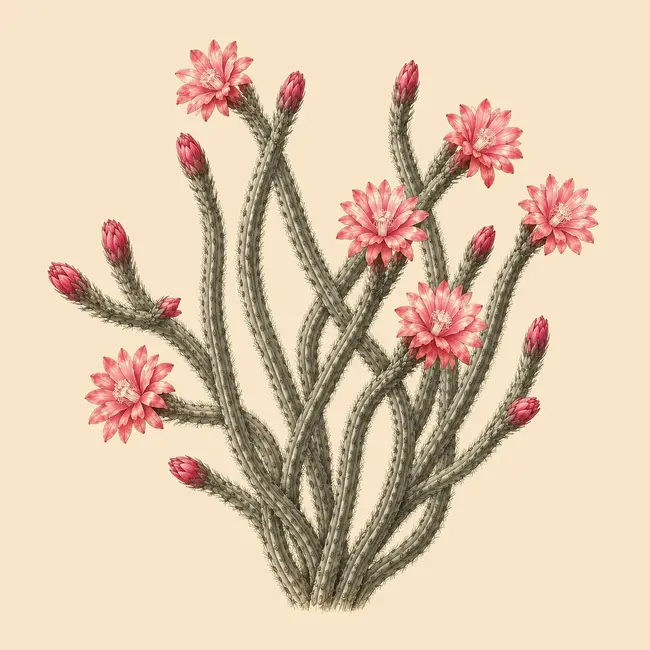 Peniocereus – Botanische Illustration des Habitus