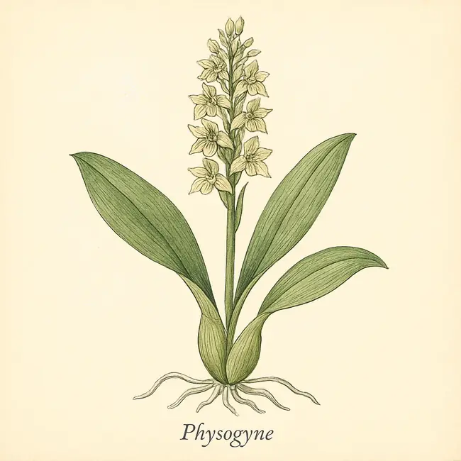 Physogyne – Botanische Illustration des Habitus