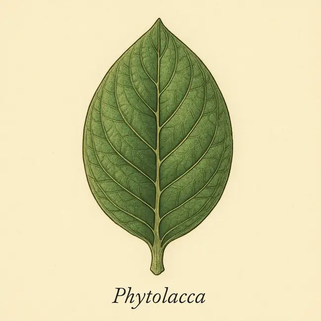 Phytolacca – Botanische Detailillustration