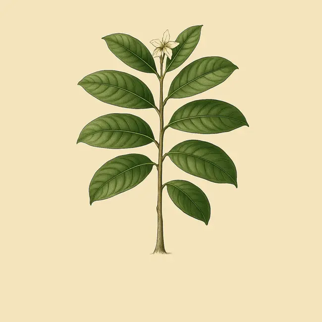 Picralima – Botanische Illustration des Habitus