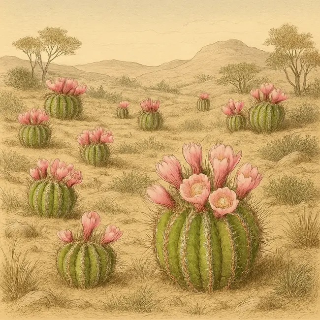 Pierrebraunia – Botanische Illustration des natürlichen Lebensraums