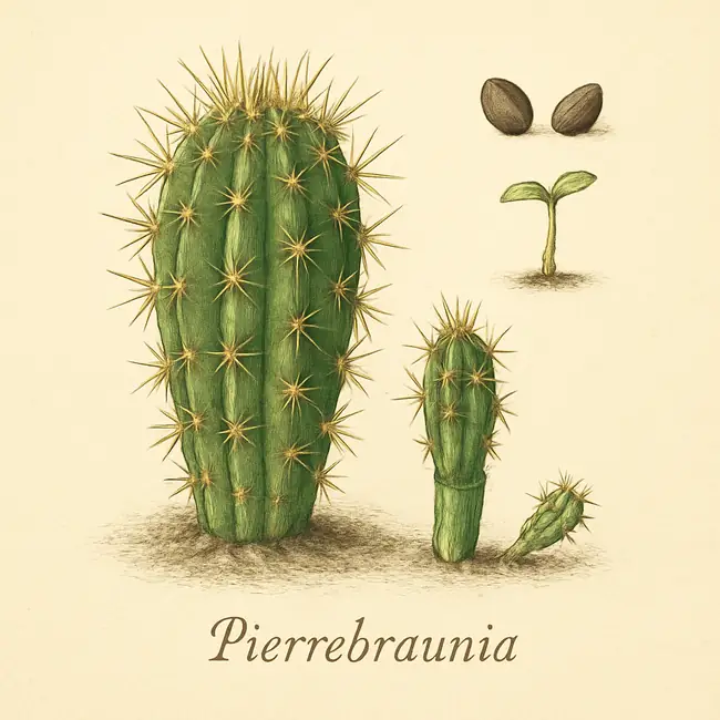 Pierrebraunia – Botanische Illustration der Vermehrung