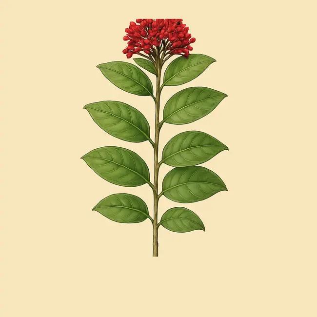 Pinochia – Botanische Illustration des Habitus