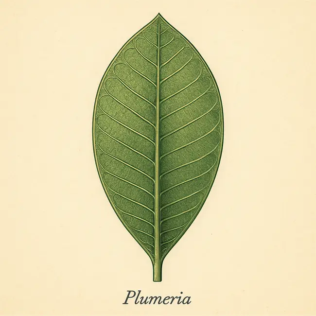 Plumeria – Botanische Detailillustration