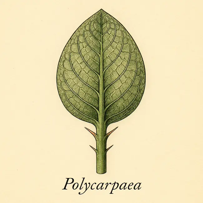 Polycarpaea – Botanische Detailillustration