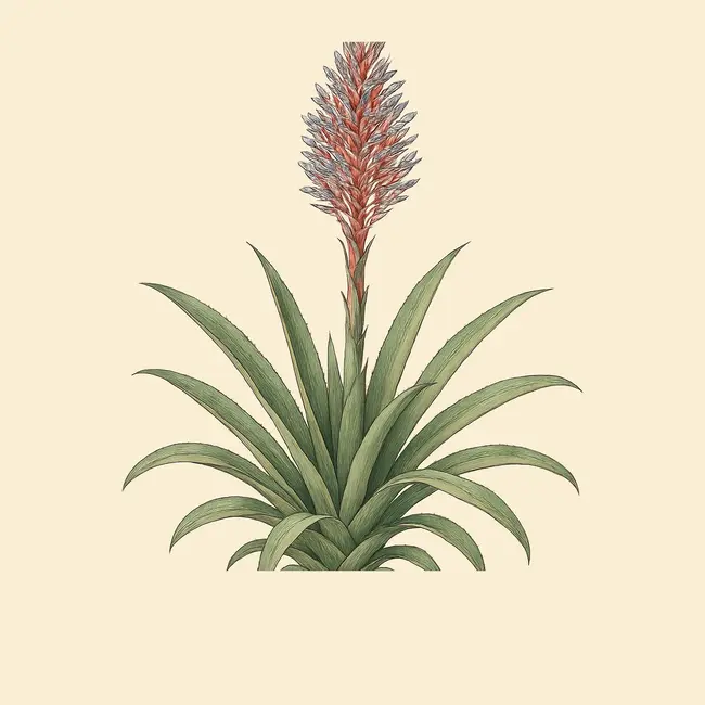 Portea – Botanische Illustration des Habitus