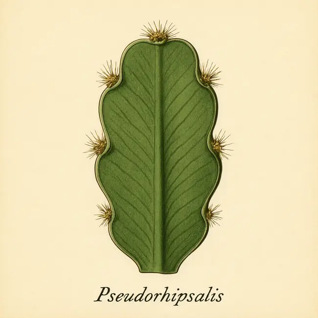 Pseudorhipsalis – Botanische Detailillustration