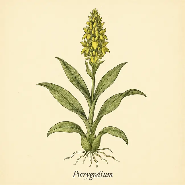 Pterygodium – Botanische Illustration des Habitus