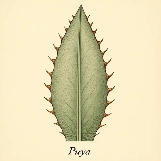 Puya – Botanische Detailillustration