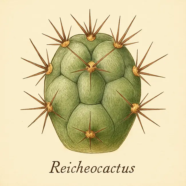 Reicheocactus – Botanische Detailillustration