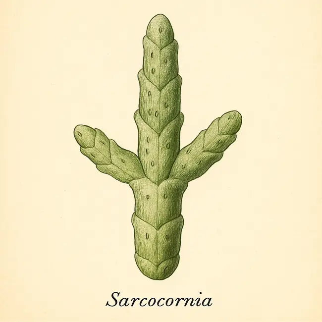 Sarcocornia – Botanische Detailillustration