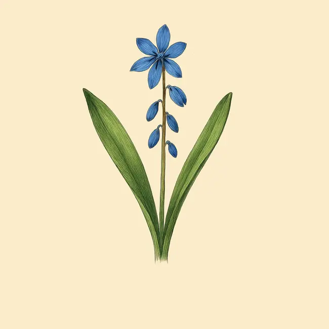 Scilla – Botanische Illustration des Habitus