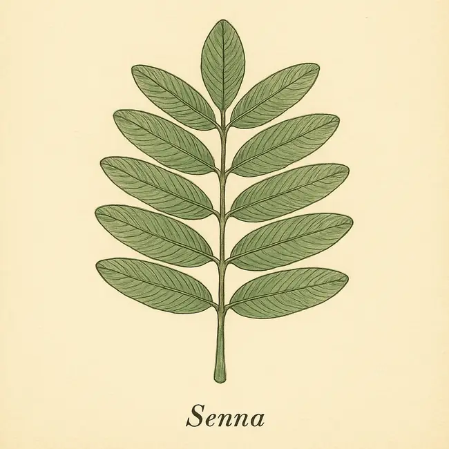 Senna – Botanische Detailillustration