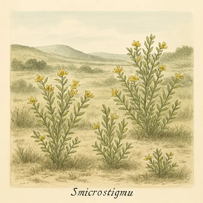 Smicrostigma – Botanische Illustration des natürlichen Lebensraums
