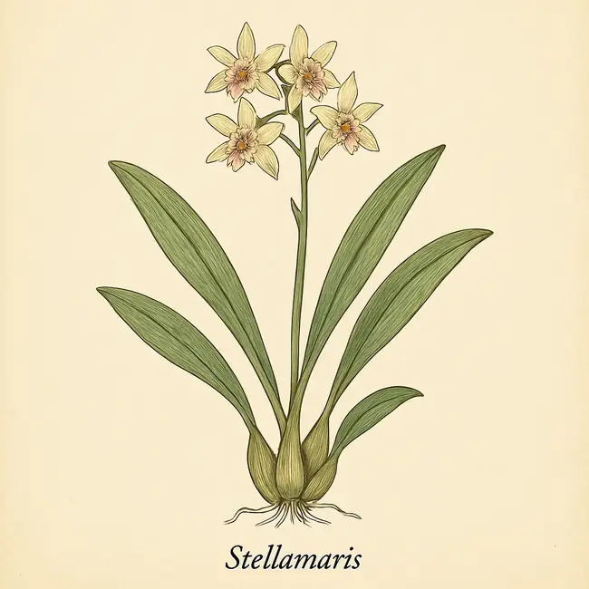 Stellamaris – Botanische Illustration des Habitus