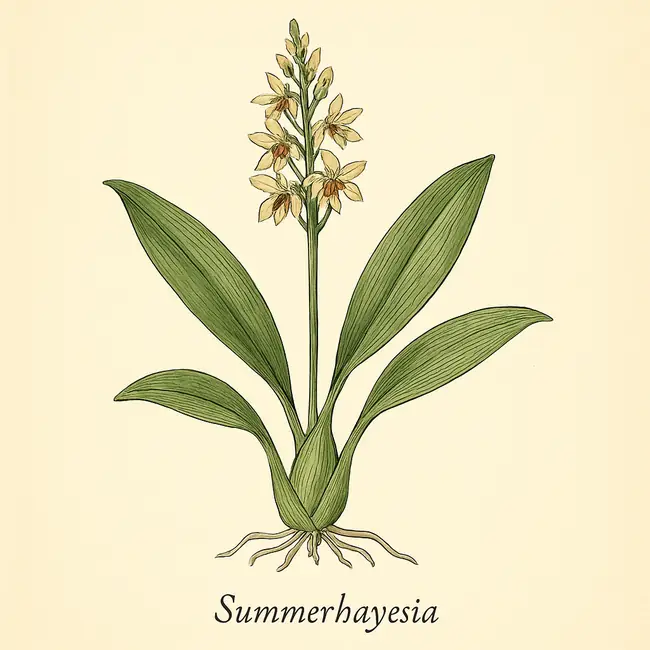 Summerhayesia – Botanische Illustration des Habitus