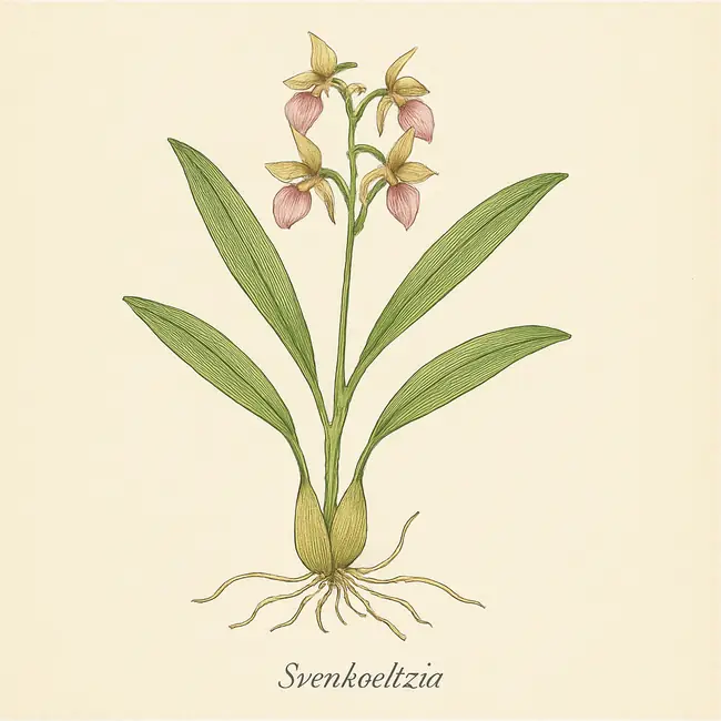 Svenkoeltzia – Botanische Illustration des Habitus