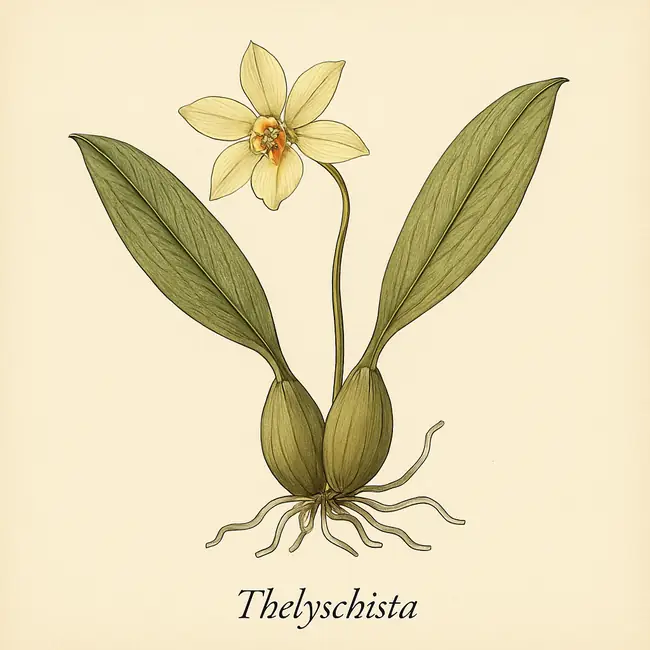 Thelyschista – Botanische Illustration des Habitus