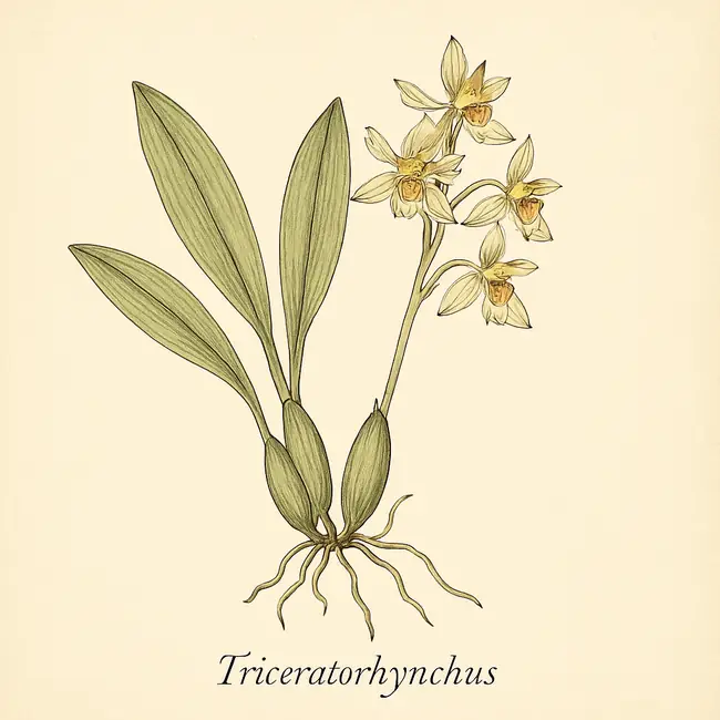 Triceratorhynchus – Botanische Illustration des Habitus