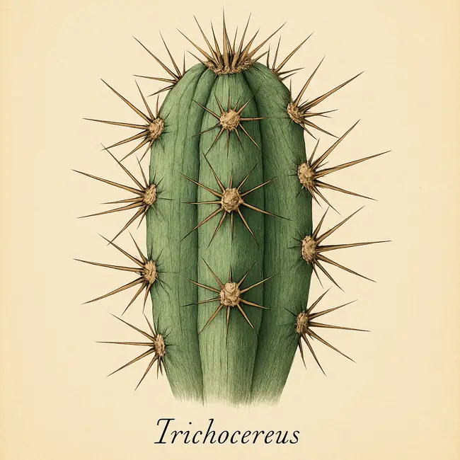 Trichocereus – Botanische Detailillustration