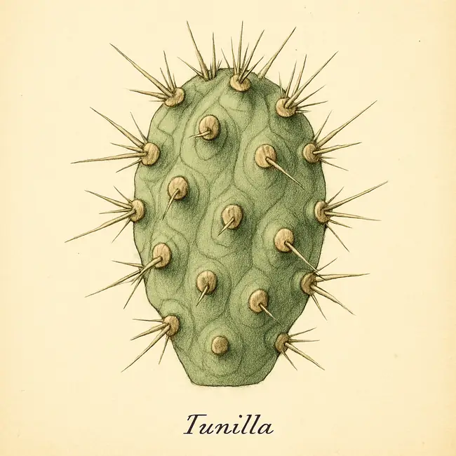 Tunilla – Botanische Detailillustration