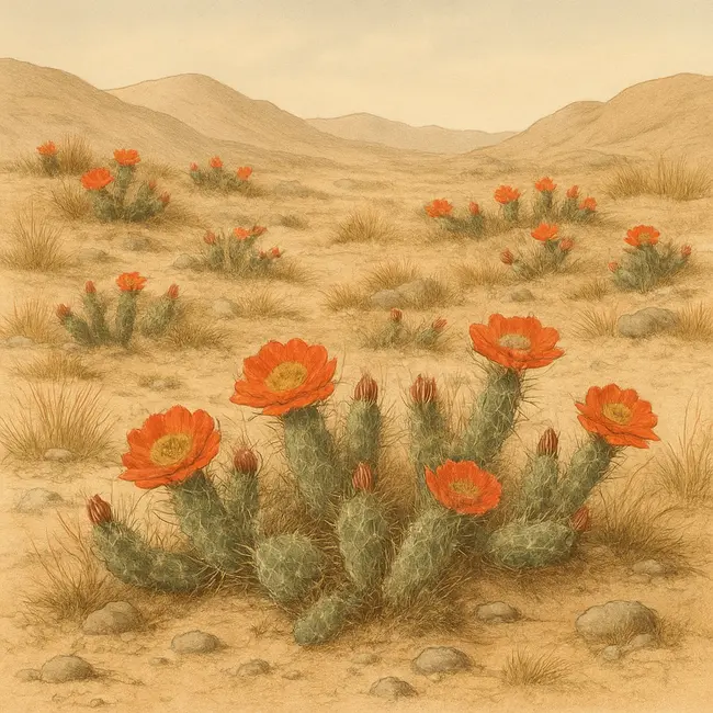 Tunilla – Botanische Illustration des natürlichen Lebensraums