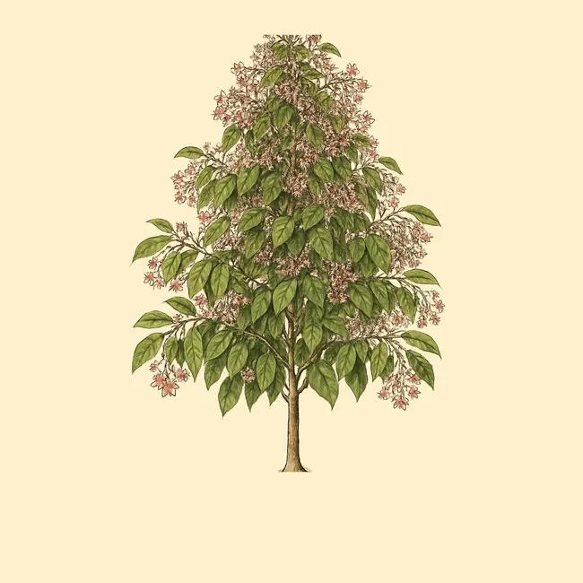 Urceola – Botanische Illustration des Habitus