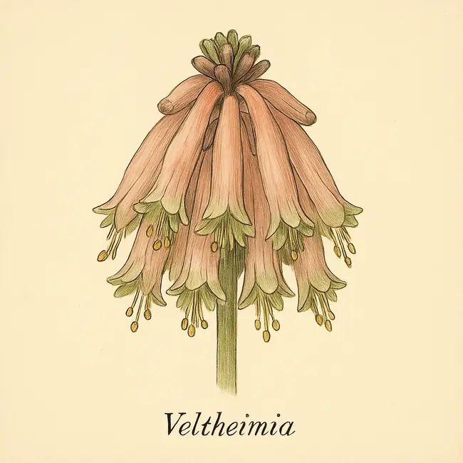 Veltheimia – Botanische Illustration der Blüte
