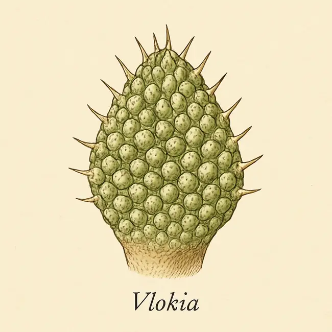Vlokia – Botanische Detailillustration