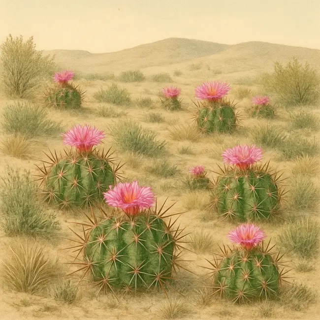 x Ferobergia – Botanische Illustration des natürlichen Lebensraums