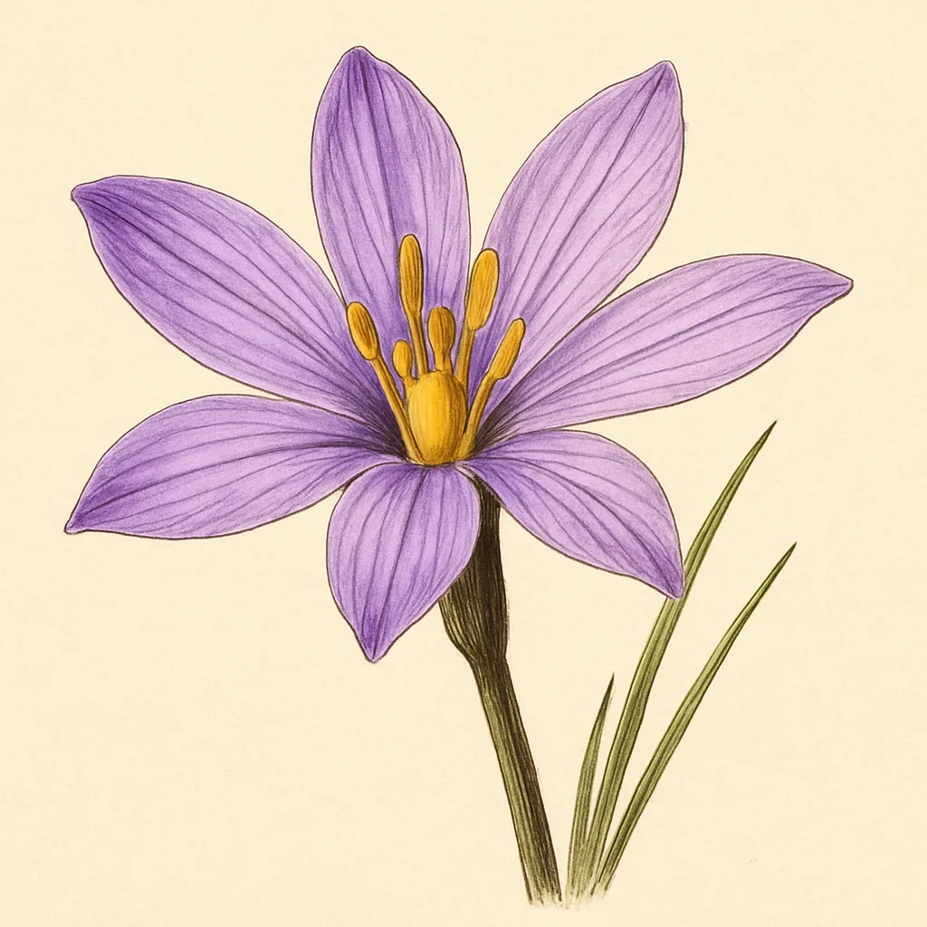 Xerophyta – Botanische Illustration der Blüte