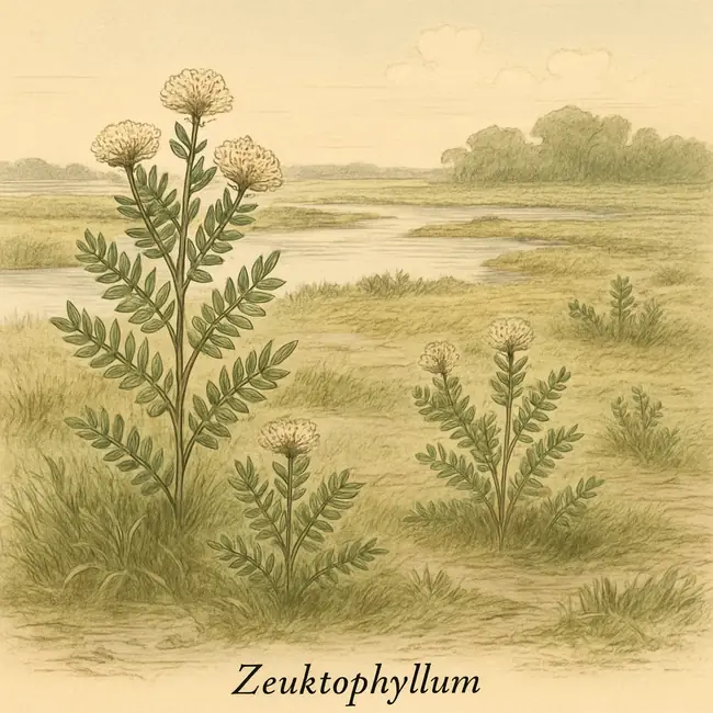 Zeuktophyllum – Botanische Illustration des natürlichen Lebensraums